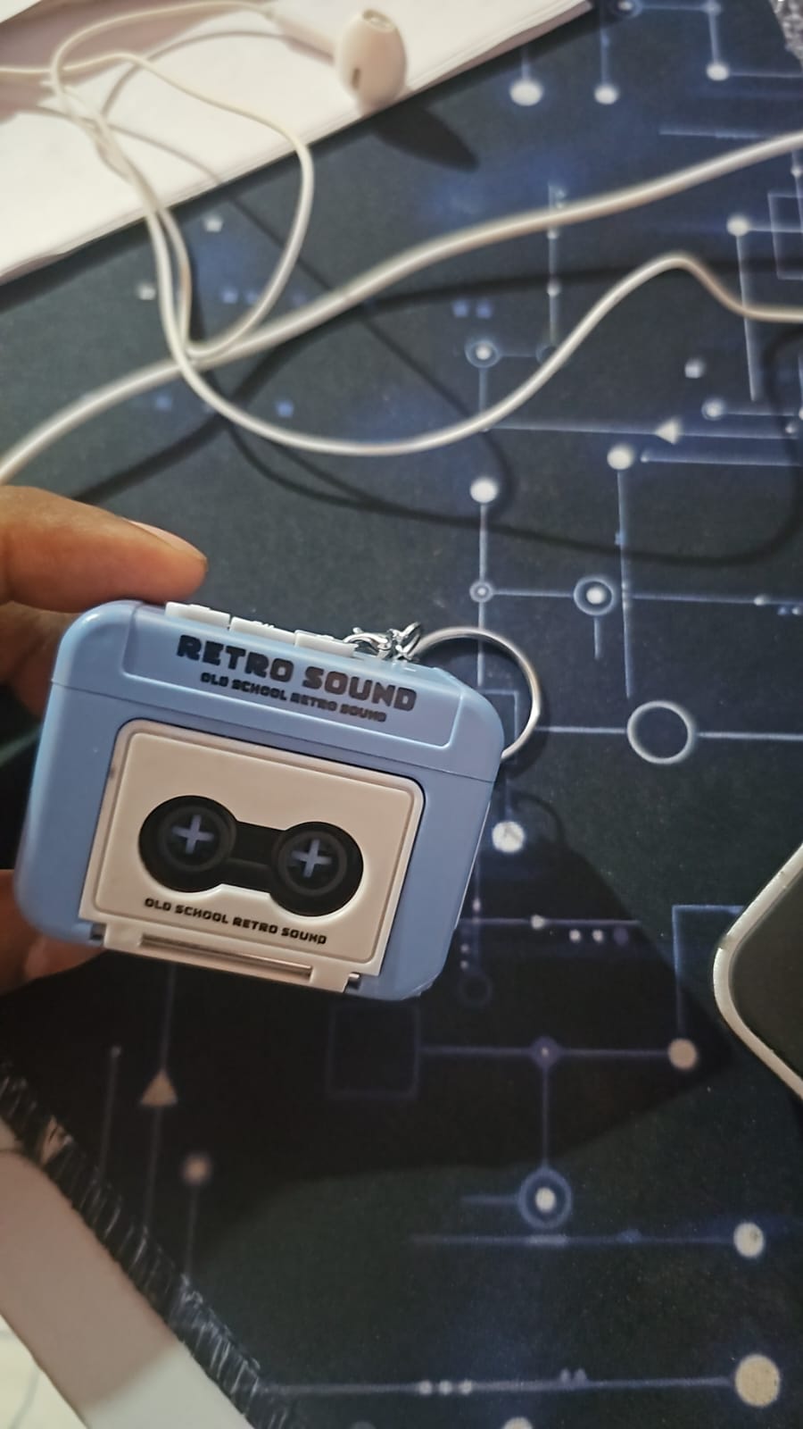 Retro Mini Tape Recorder Keychain