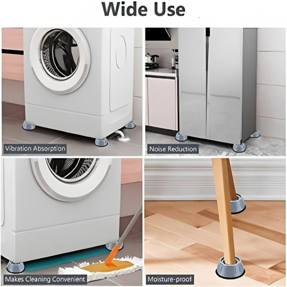 Anti Vibration Washing Machine Feet Pads-Shock Absorbing & Noise Reduction Pads (Set of 4)