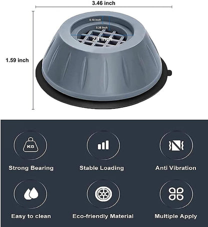 Anti Vibration Washing Machine Feet Pads-Shock Absorbing & Noise Reduction Pads (Set of 4)