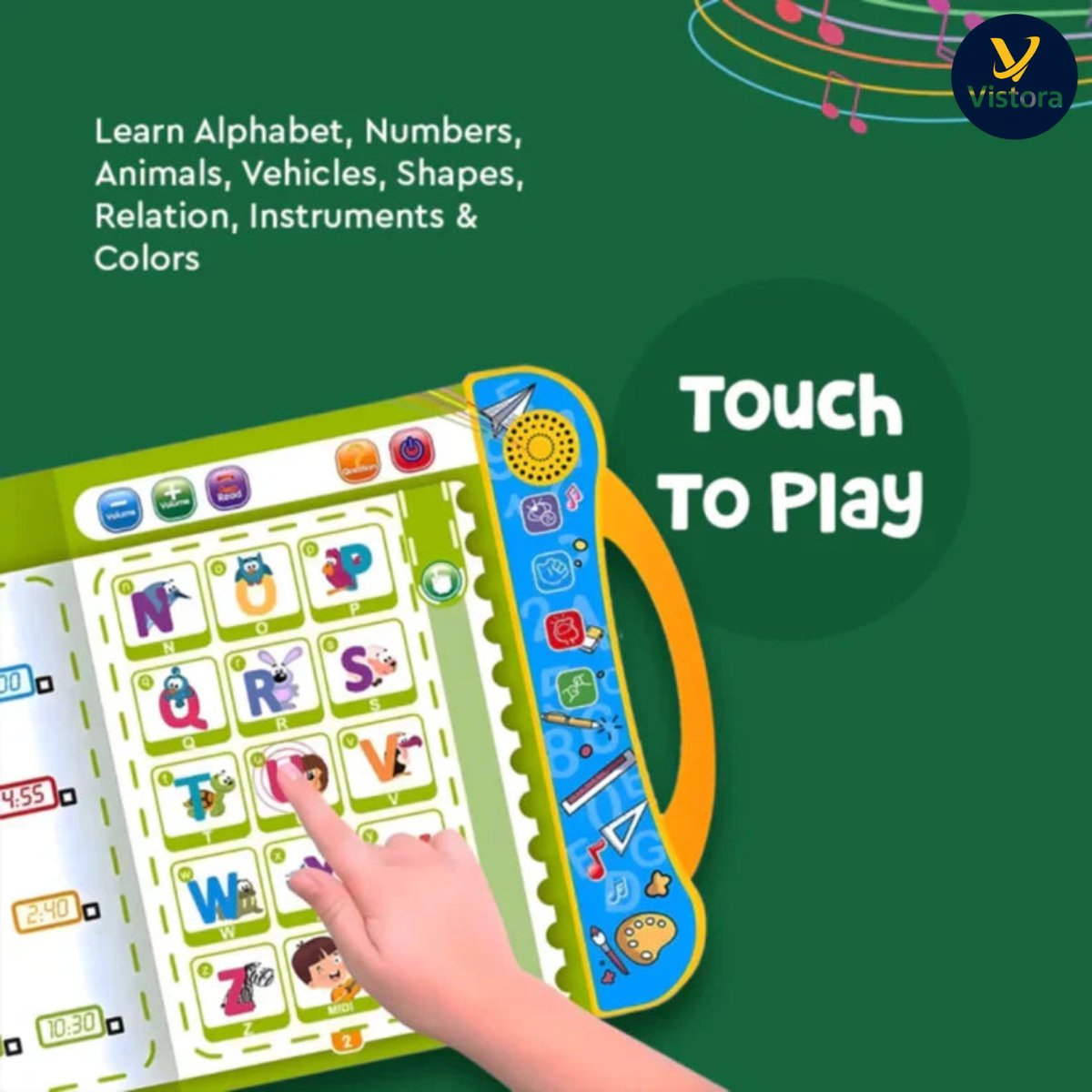 Shopnexify™ Interactive English Learning Book for Kids – Letters, Words, Rhymes & Sounds