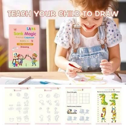 Book - Magic Practice Copybook For Kids (4 BOOKS+10 REFILL) - Vistora