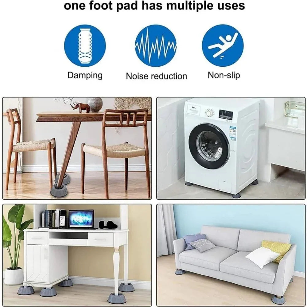 Anti Vibration Washing Machine Feet Pads-Shock Absorbing & Noise Reduction Pads (Set of 4)