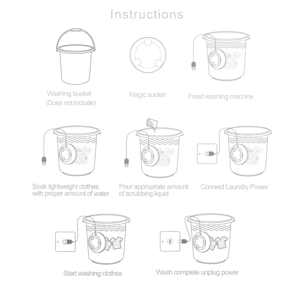 Portable Rotating Laundry Washer