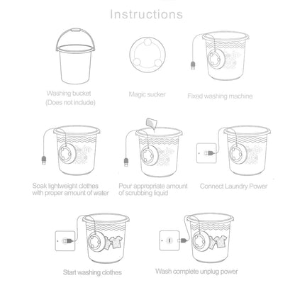 Portable Rotating Laundry Washer