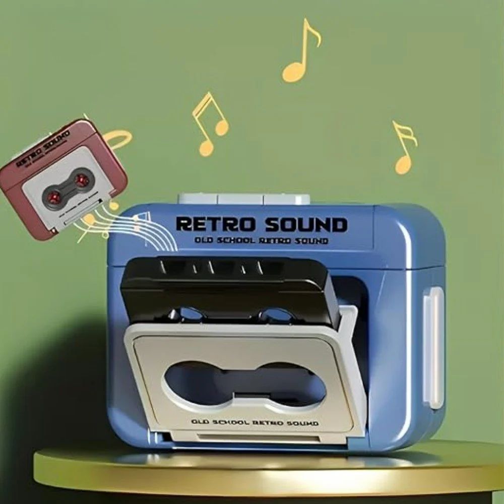 Retro Mini Tape Recorder Keychain