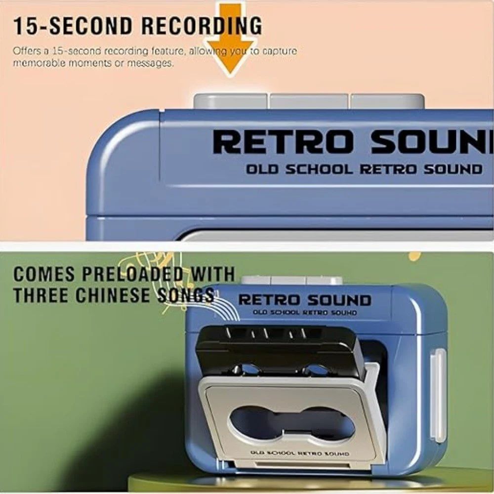 Retro Mini Tape Recorder Keychain