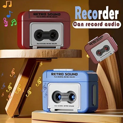 Retro Mini Tape Recorder Keychain